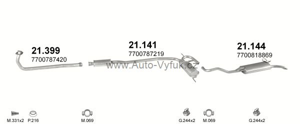 RENAULT R19 1.4 SEDAN 5/1992-0/1996 1390ccm 59kW