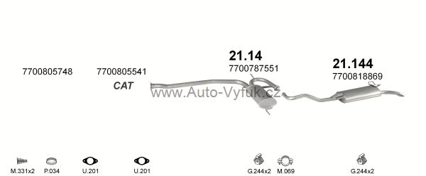 RENAULT R19 1.4 SEDAN 6/1992-0/1996 1390ccm 58kW kat.