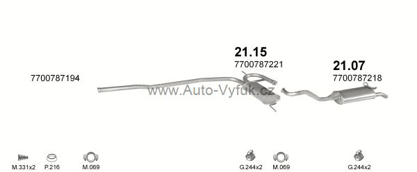 RENAULT R19 1.7 LIFTBACK 8/1988-0/1992 1721ccm 68kW