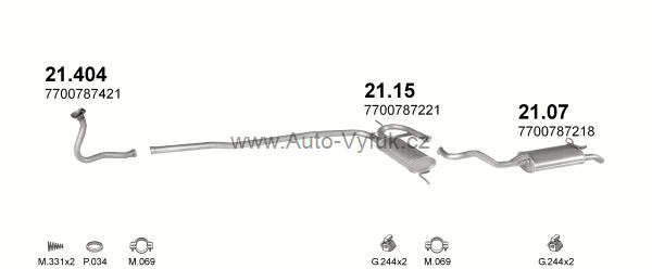 RENAULT R19 1.7 LIFTBACK 8/1988-0/1996 1721ccm 68kW