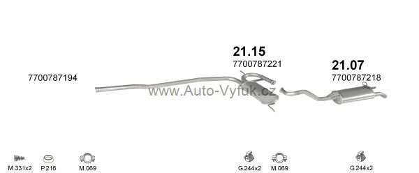 RENAULT R19 1.7 LIFTBACK 8/1988-4/1992 1721ccm 79kW