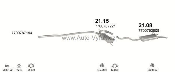 RENAULT R19 1.7 SEDAN 8/1988-4/1992 1721ccm 79kW