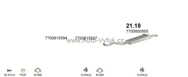RENAULT R19 1.9 D LIFTBACK 9/1990-0/1996 1870ccm 68kW