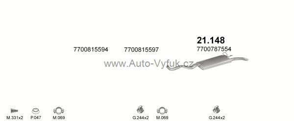 RENAULT R19 1.9 D SEDAN 7/1991-0/1996 1870ccm 68kW