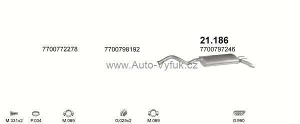 RENAULT R21 1.7 SEDAN 5/1989-0/1992 1721ccm 68kW