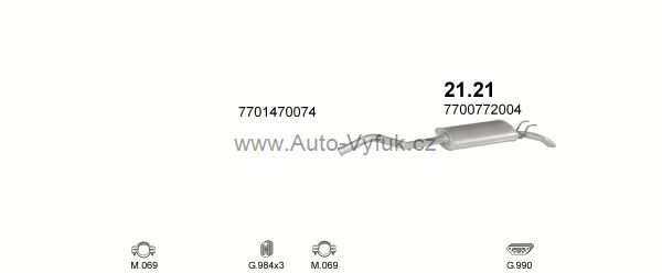 RENAULT R21 1.7 SEDAN 6/1987-4/1989 1721ccm kW kat.