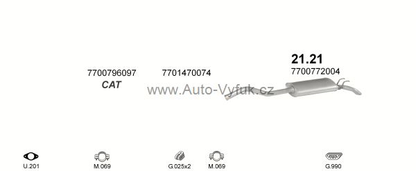 RENAULT R21 1.7 SEDAN 5/1989-0/1994 1721ccm 54kW kat.