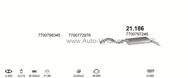 RENAULT R21 2.0 SEDAN 5/1989-0/1992 1995ccm 88kW