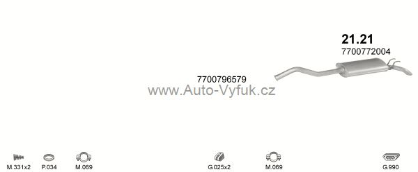 RENAULT R21 1.9 D SEDAN 5/1989-0/1991 1870ccm 48kW