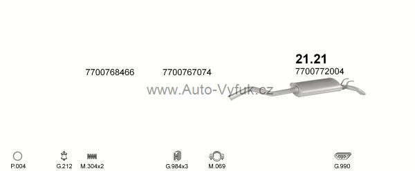 RENAULT R21 2.1 D SEDAN 3/1986-4/1989 2068ccm 49kW