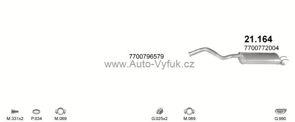 RENAULT R21 1.9 D HATCHBACK 9/1989-0/1991 1870ccm 48kW