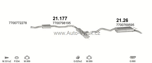 RENAULT R21 1.7 KOMBI 5/1989-0/1992 1721ccm 56kW