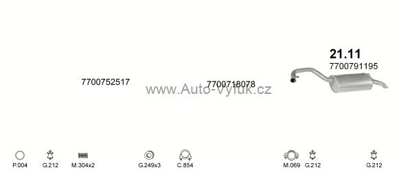 RENAULT R25 2.1 D HATCHBACK 0/1988-0/1992 2068ccm 51kW