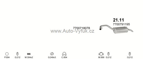 RENAULT R25 2.1 D HATCHBACK 6/1988-0/1992 2068ccm 63kW
