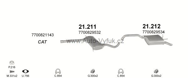 RENAULT SAFRANE 2.2 LIFTBACK 2/1993-9/1996 2165ccm 81kW kat.