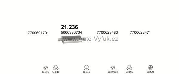 RENAULT TRAFIC 1.4 VAN 7/1986-11/1987 1397ccm kW