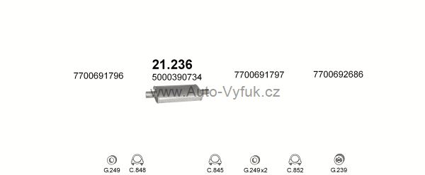 RENAULT TRAFIC 2.1 D VAN 7/1982-2/1989 2068ccm kW