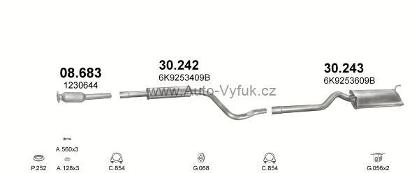 VOLKSWAGEN CADDY II 1.9 D VAN 10/1996-4/1997 1896ccm 66kW kat.