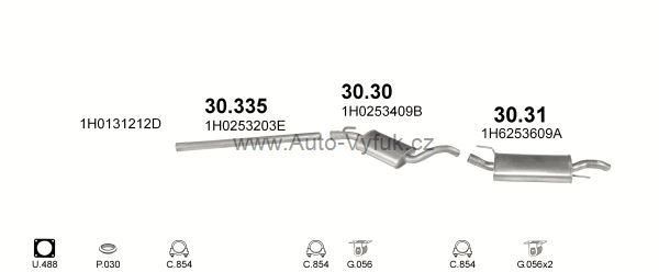VOLKSWAGEN GOLF III 1.8 HATCHBACK 11/1991-9/1997 1781ccm 66kW