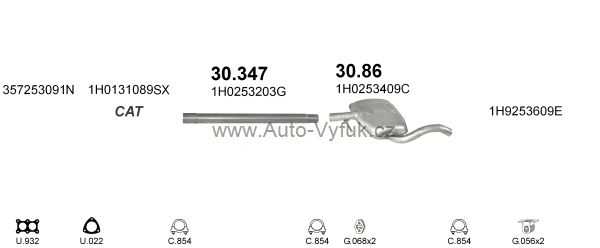 VOLKSWAGEN GOLF III 2.0 KOMBI 8/1993-2/1999 1984ccm 85kW kat.