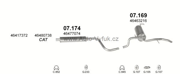 FIAT SIENA 1.6 SEDAN 4/1996-0/0 1581ccm 74kW kat.