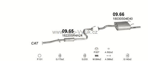 HONDA CIVIC 1.5 SEDAN 1/1992-0/1993 1493ccm 66kW kat.