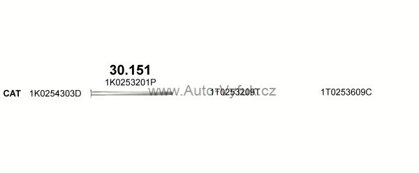 VOLKSWAGEN TOURAN 1.4 2/2006-5/2008 1390ccm 103-125kW kat.