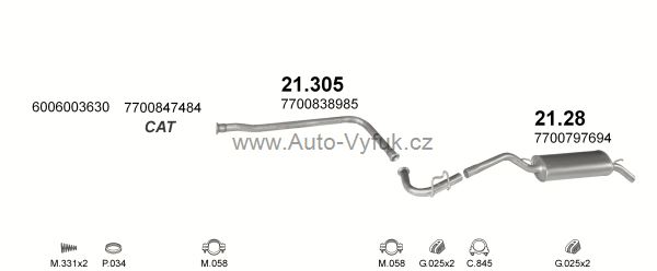 RENAULT CLIO 1.2 HATCHBACK 0/1994-4/1996 1239ccm 40kW kat.