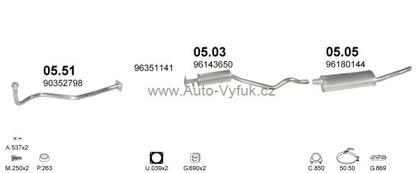 DAEWOO NEXIA 1.5 SEDAN 1/1995-0/1999 1498ccm 55kW kat.