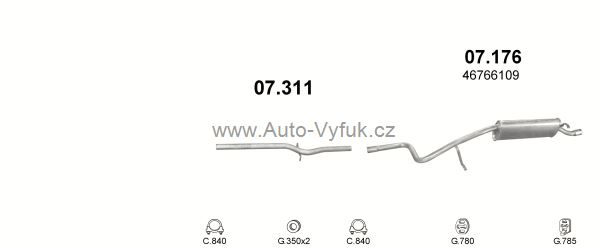 FIAT UNO 0.9 HATCHBACK 0/1997-0/0 899ccm 29kW kat.