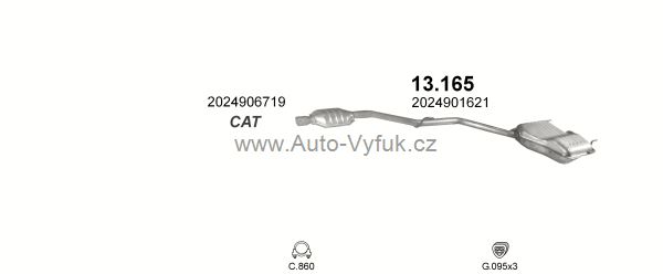 MERCEDES C180 - T202 1.8 KOMBI 1/1997-2/2001 1797ccm 90kW kat.
