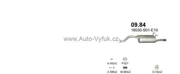 HONDA CIVIC 1.6 SEDAN 1/1992-0/1995 1590ccm 92kW kat.