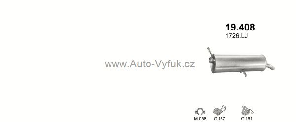 PEUGEOT 307 1.4 KOMBI 3/2002-0/2004 1360ccm 55kW kat.