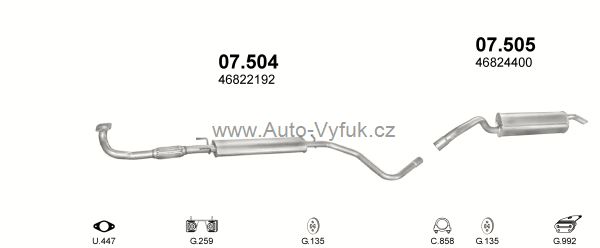FIAT STILO 1.6 KOMBI 0/2002-0/2006 1596ccm 76kW kat.