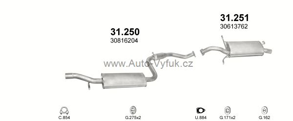 VOLVO S40 1.8 SEDAN 2/1996-0/2000 1731ccm 85kW kat.