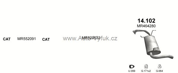 MITSUBISHI SPACE STAR 1.3 6/2000-7/2003 1299ccm 60kW kat.