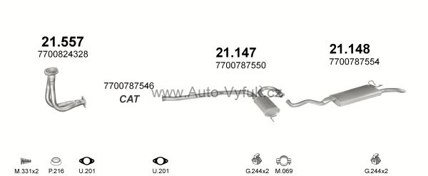 RENAULT R19 1.8 SEDAN 5/1992-0/1996 1794ccm 81-83kW kat.