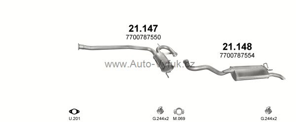 RENAULT R19 1.8 SEDAN 0/1993-0/1996 1794ccm 79kW kat.