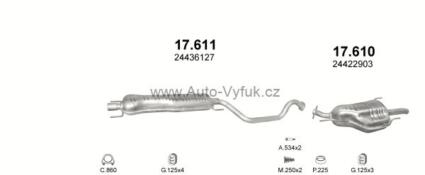 OPEL ZAFIRA A 2.0 D VAN 10/1999-6/2005 1995ccm 74kW kat.