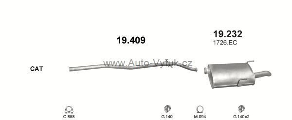 PEUGEOT 406 2.0 D KOMBI 0/1998-0/2004 1997ccm 66kW kat.