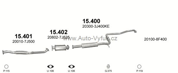 NISSAN PRIMERA 2.0 KOMBI 6/1999-1/2002 1998ccm 101kW kat.