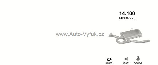 MITSUBISHI SPACE RUNNER 2.0 D VAN 6/1992-5/1996 1990ccm 66kW