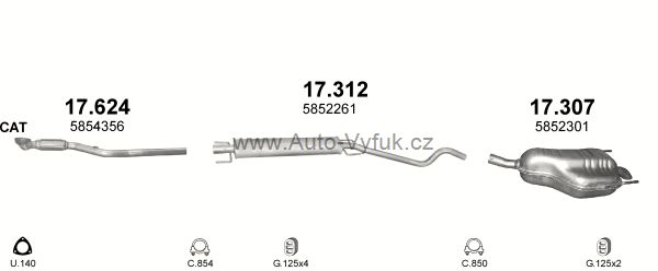 OPEL ASTRA H 1.8 HATCHBACK 3/2004-12/2009 1796ccm 92kW kat.