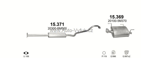 NISSAN ALMERA 1.5 HATCHBACK 2/2000-8/2002 1497ccm 66kW kat.