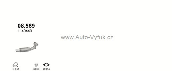 FORD FIESTA 1.6 D HATCHBACK 11/2004-11/2005 1560ccm 66kW kat.