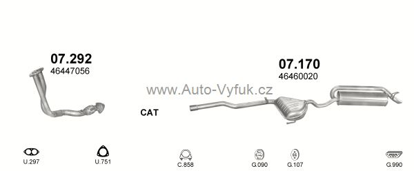 FIAT MAREA 1.6 SEDAN 4/1997-8/2000 1581ccm 68-75kW kat.