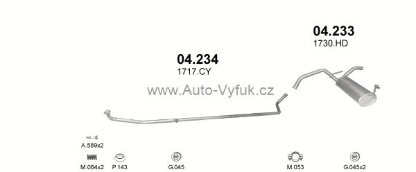 CITROEN C1 1.0 HATCHBACK 0/2005-8/2009 998ccm 50kW kat.