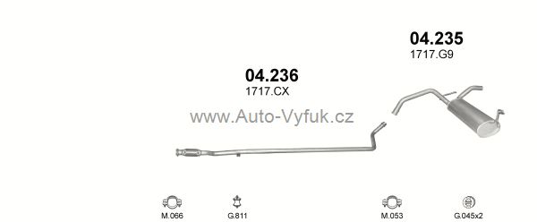 PEUGEOT 107 1.4 HATCHBACK 0/2005-0/2010 1398ccm 40kW kat.
