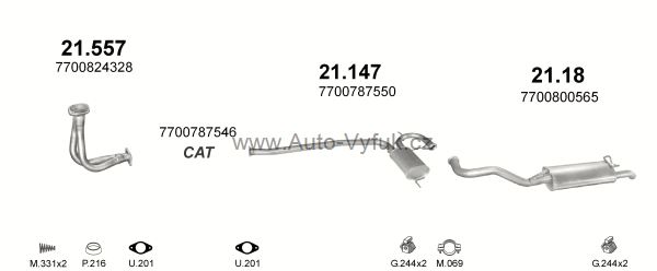RENAULT R19 1.8 CABRIO 0/1993-0/1996 1794ccm 66-79kW kat.
