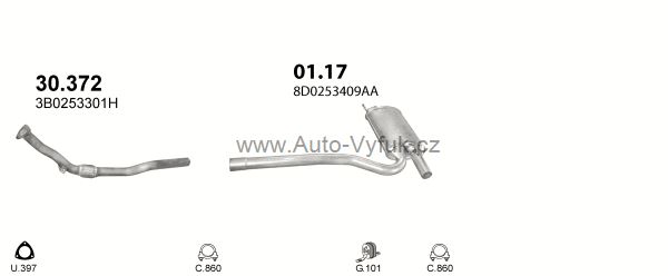 AUDI A6 1.8 SEDAN, KOMBI 7/1997-5/2001 1781ccm 110kW kat.